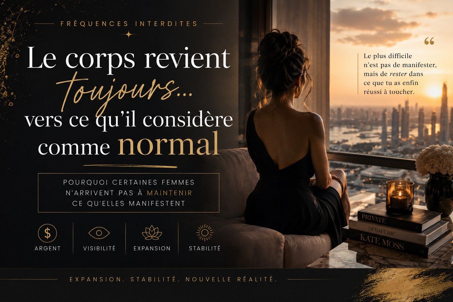 femme élégante devant un miroir dans une ambiance sombre luxe symbolisant visibilité sans ventes et problème de conversion business